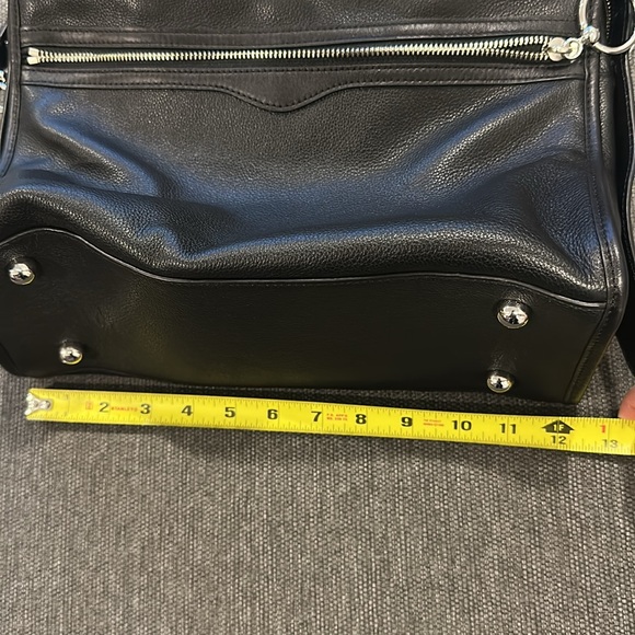Rebecca Minkoff Bedford Zip Satchel Crossbody Black Leather and Silver Hardware - Picture 13 of 16
